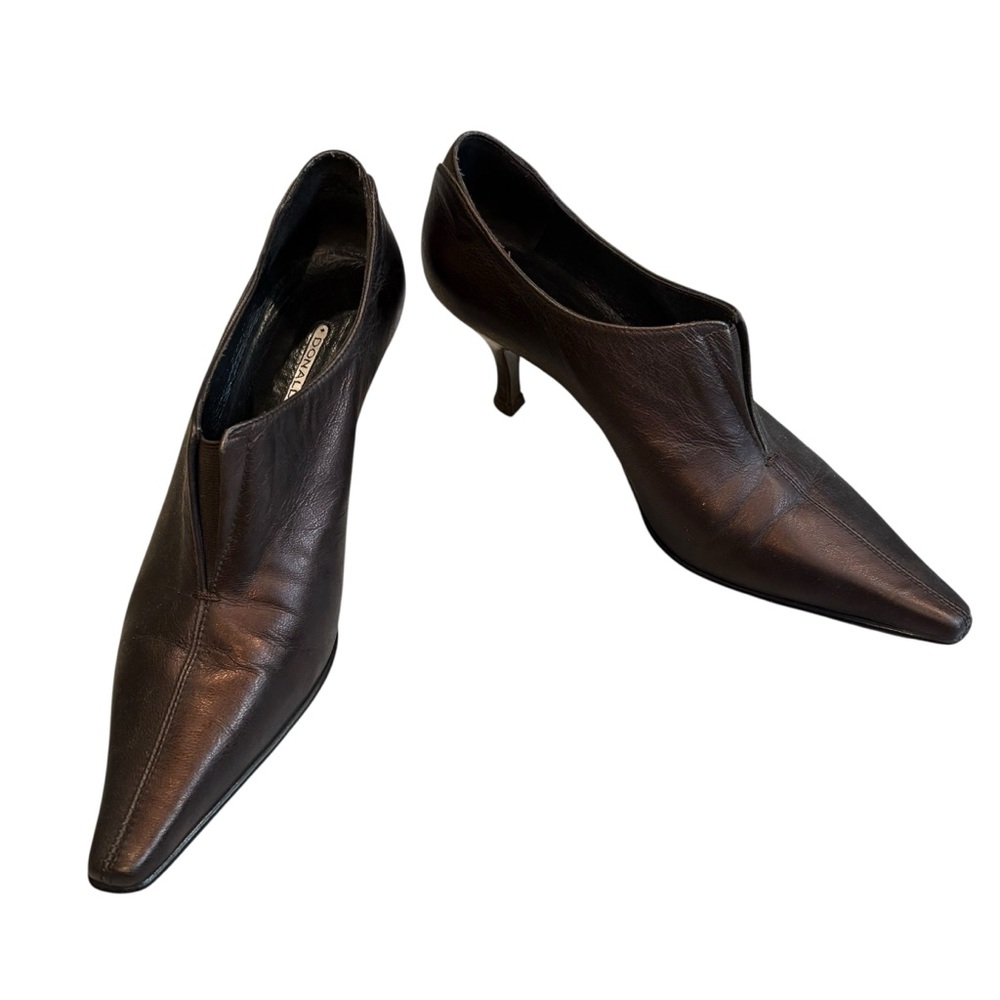 Donald J Pliner Lyndie Leather Ankle Booties in Bronze - Picture 2 of 16